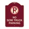 Signmission No Parking No Semi Truck Parking W/ Heavy-Gauge Aluminum Sign, 24" x 18", BU-1824-23664 A-DES-BU-1824-23664 - alternate 1